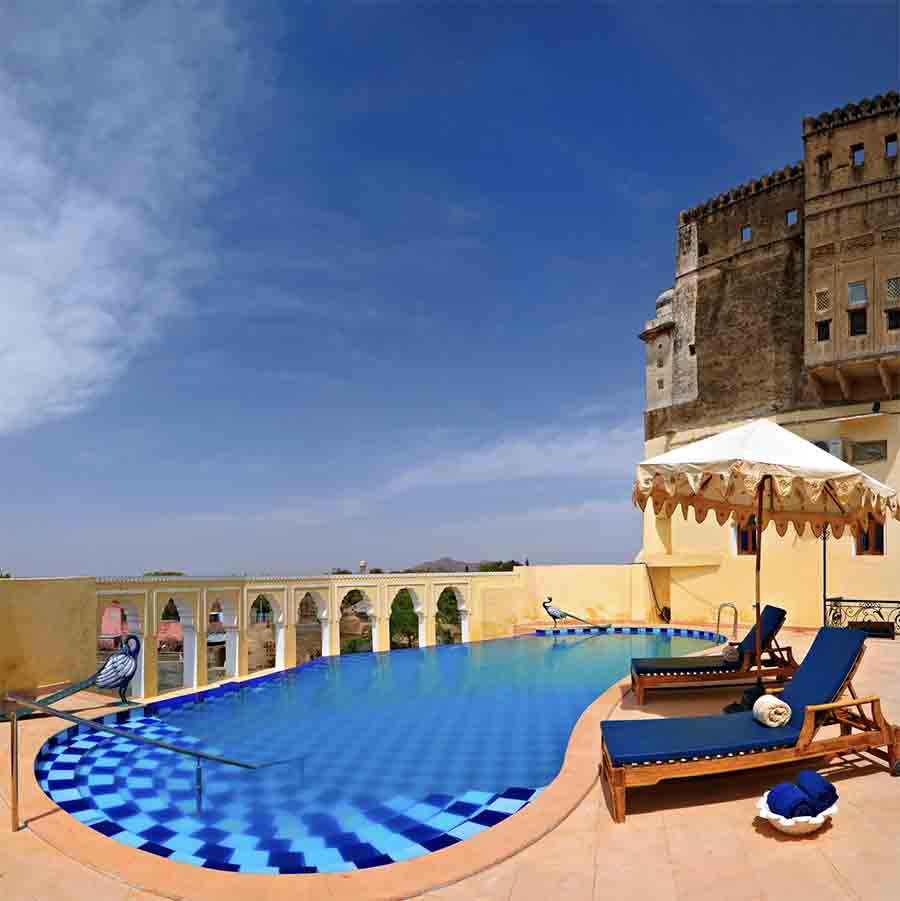 take a dip in magnificient pool of Fort Barli