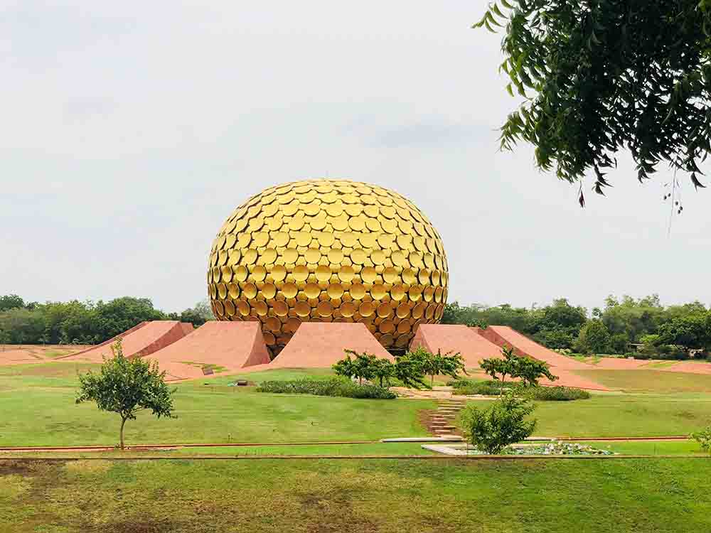 Auroville temple of Pondicherry I Matrimadir of Pondicherry, Tamil Nadu I Golden dome temple of Pondy, India
