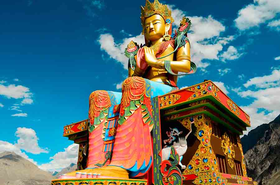 Tall Maitreya Buddha Statue at Diskit Monastery, Nubra Valley I Leh & Ladakh Tourism I Travel Trans- Himalayas