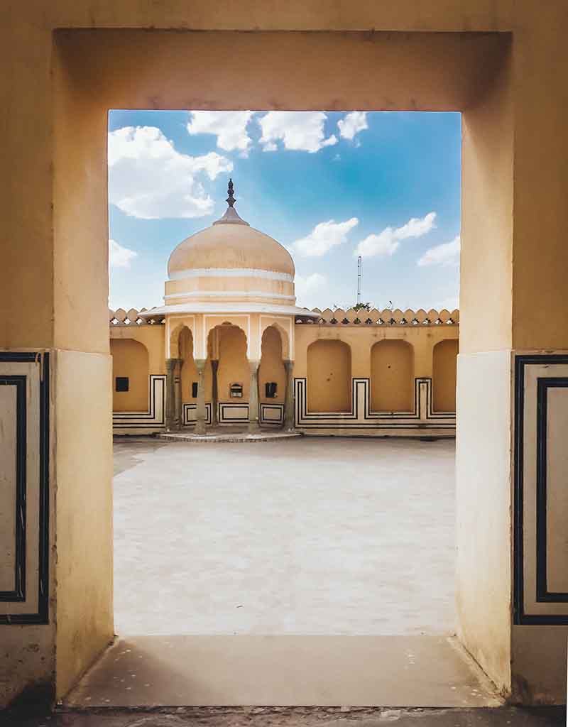 Inside Amer Fort Jaipur, Rajasthan I Stone Canopy, Stone Architecture Jaipur Amber Fort, India I Travel India